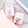 Cute Christmas Clear Acrylic AirPods Case Shock Proof Cover