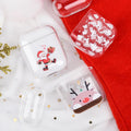 Cute Christmas Clear Acrylic AirPods Case Shock Proof Cover