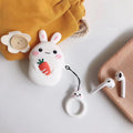 Bunny Holding a Carrot Premium AirPods Case Shock Proof Cover