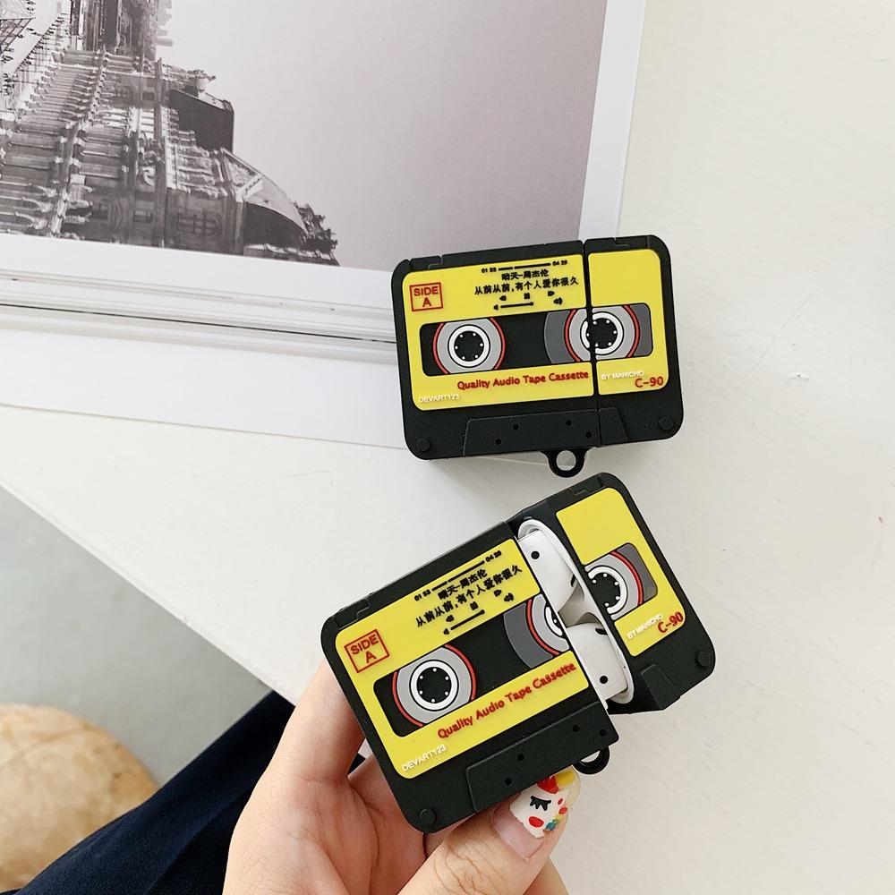 Japanese Vintage Cassette Tape Premium AirPods Case Shock Proof Cover