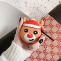 Cute Christmas Smirky Reindeer Premium AirPods Case Shock Proof Cover