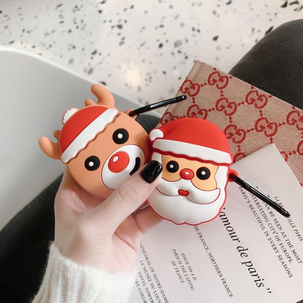 Cute Christmas Santa Premium AirPods Case Shock Proof Cover