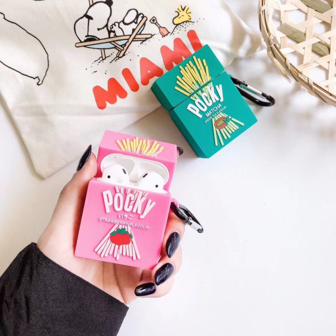 Pocky Macha Sticks Premium AirPods Case Shock Proof Cover