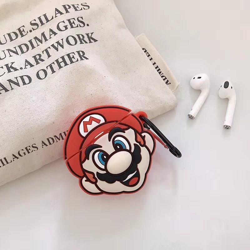 Super Mario Bros. 'Excited Mario' Premium AirPods Case Shock Proof Cover