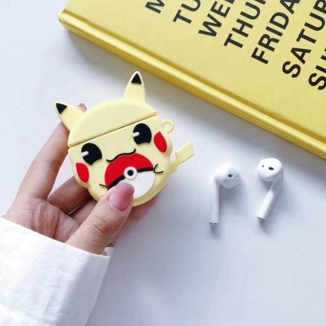 Cute Baby Pikachu with a Pokeball Premium AirPods Case Shock Proof Cover