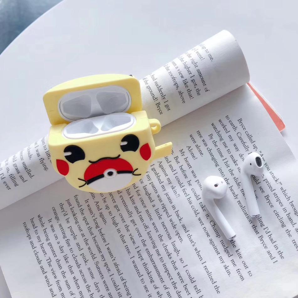 Cute Baby Pikachu with a Pokeball Premium AirPods Case Shock Proof Cover