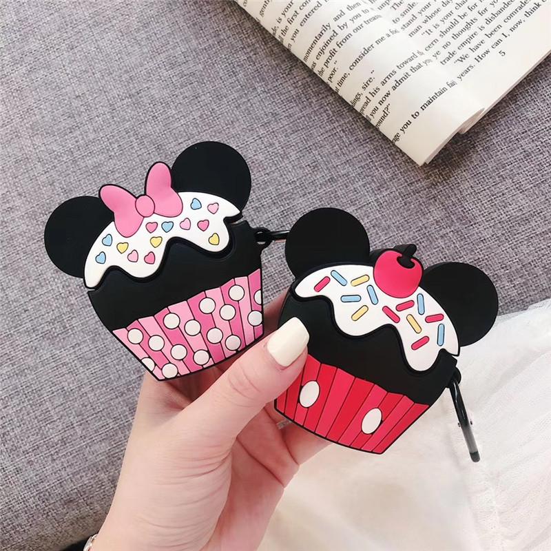 Minnie Mouse Cupcake Premium AirPods Case Shock Proof Cover