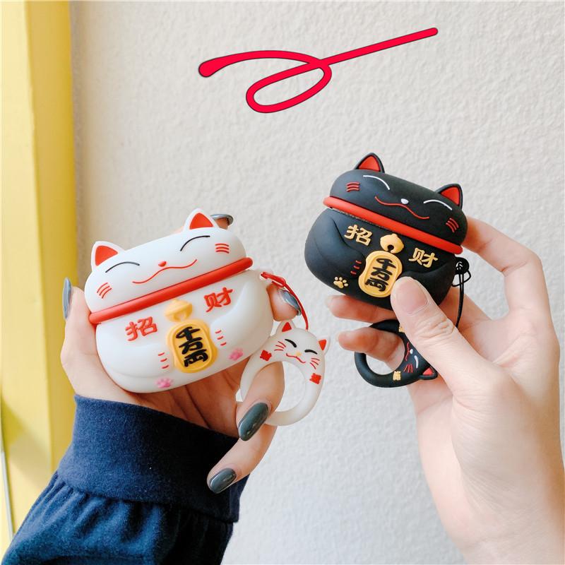 Cute Japanese Style 'Matabi Neko Cat' Premium AirPods Pro Case Shock Proof Cover