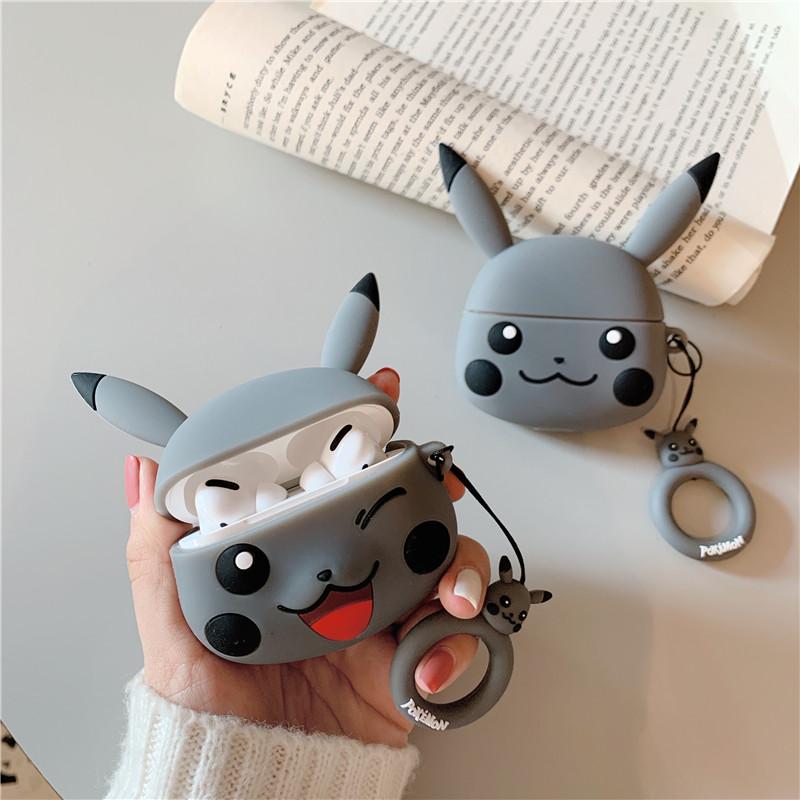 Pokemon 'Grey Pikachu' Premium AirPods Pro Case Shock Proof Cover