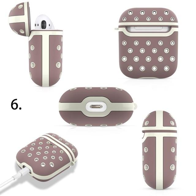 Silicone Dotted Colors Airpods Case Cover