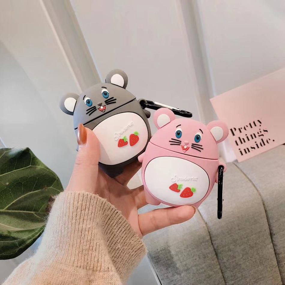 Strawberry Mouse Premium AirPods Case Shock Proof Cover