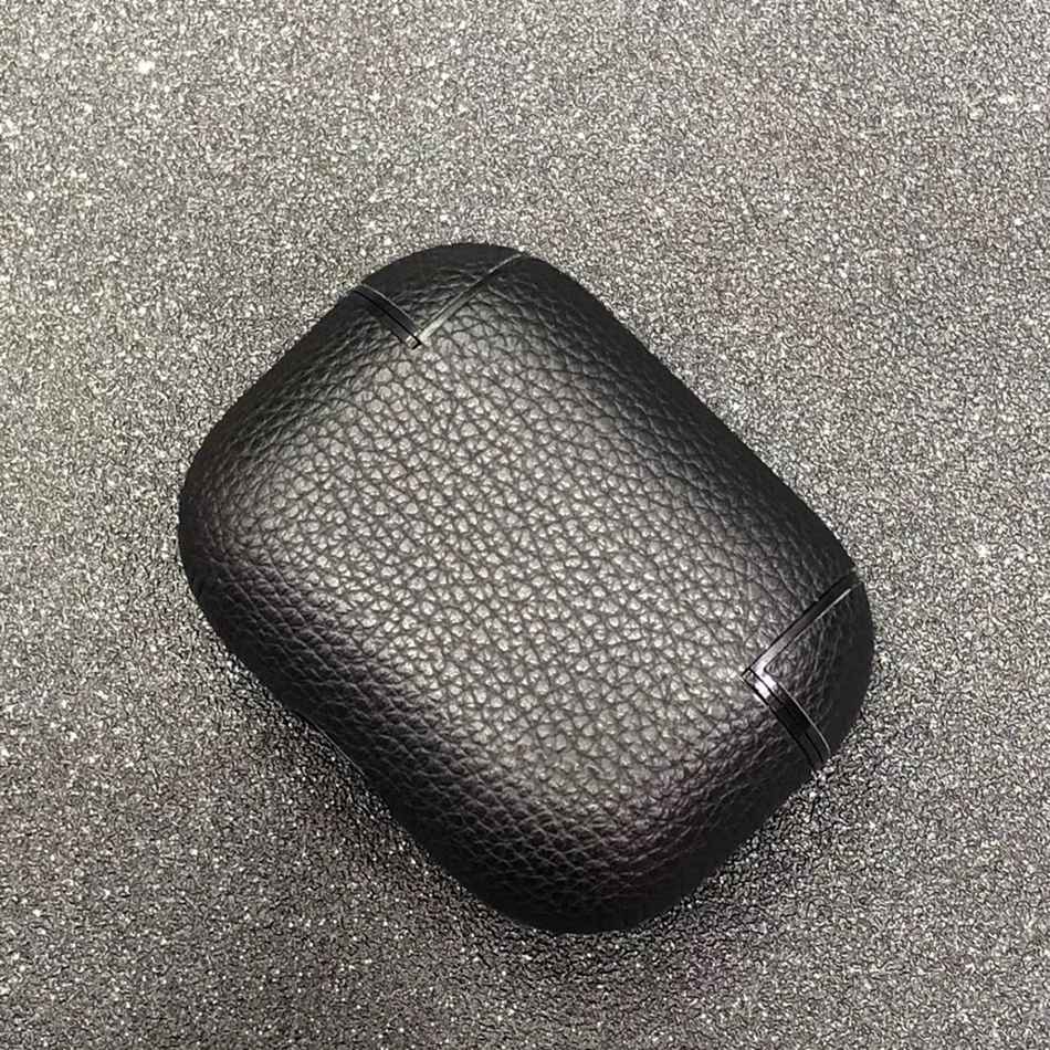 Luxury Hard Vegan Leather AirPods Pro Case Shock Proof Cover