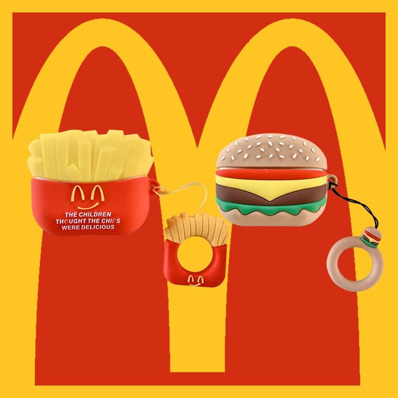 Cute McDonald's Burger Premium AirPods Pro Case Shock Proof Cover