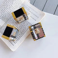 Luxury Square Metal Rivet Chest AirPods Case Shock Proof Cover