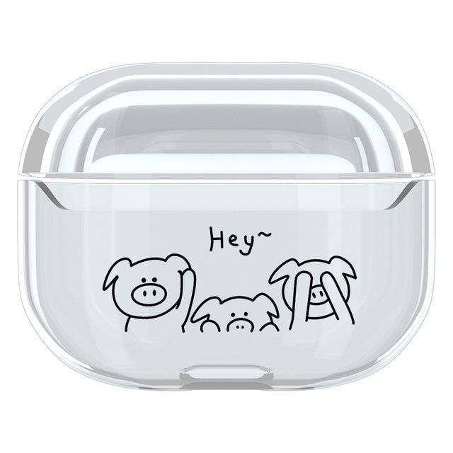 Cute Clear Acrylic AirPods Pro Case Shock Proof Cover