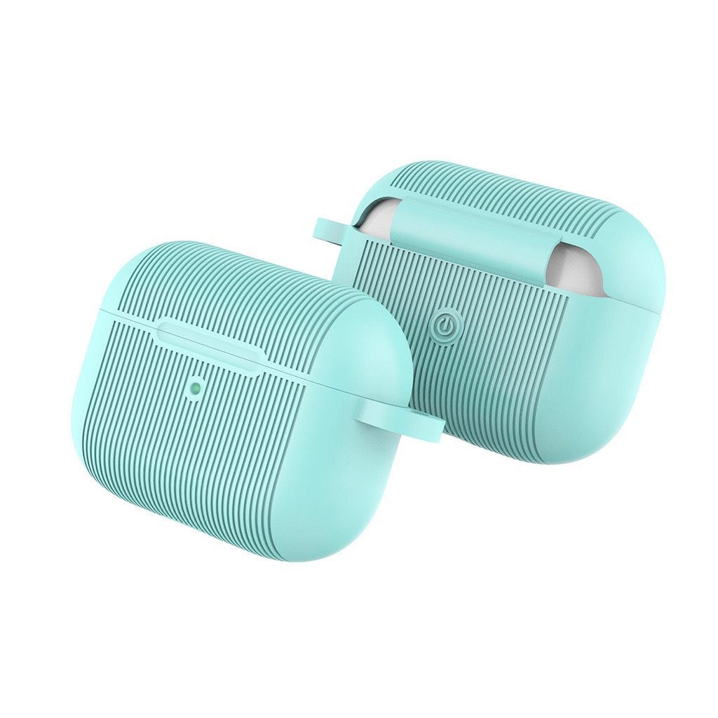 Ribbed Silicone AirPods Pro Case Shock Proof Cover With Reset Button