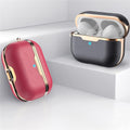 Two Tone Brass and Vegan Leather AirPods Pro Case Shock Proof Cover