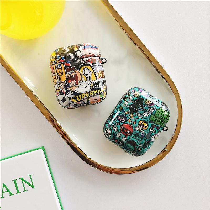 Classic Graffiti Stickers AirPods Case Shock Proof Cover