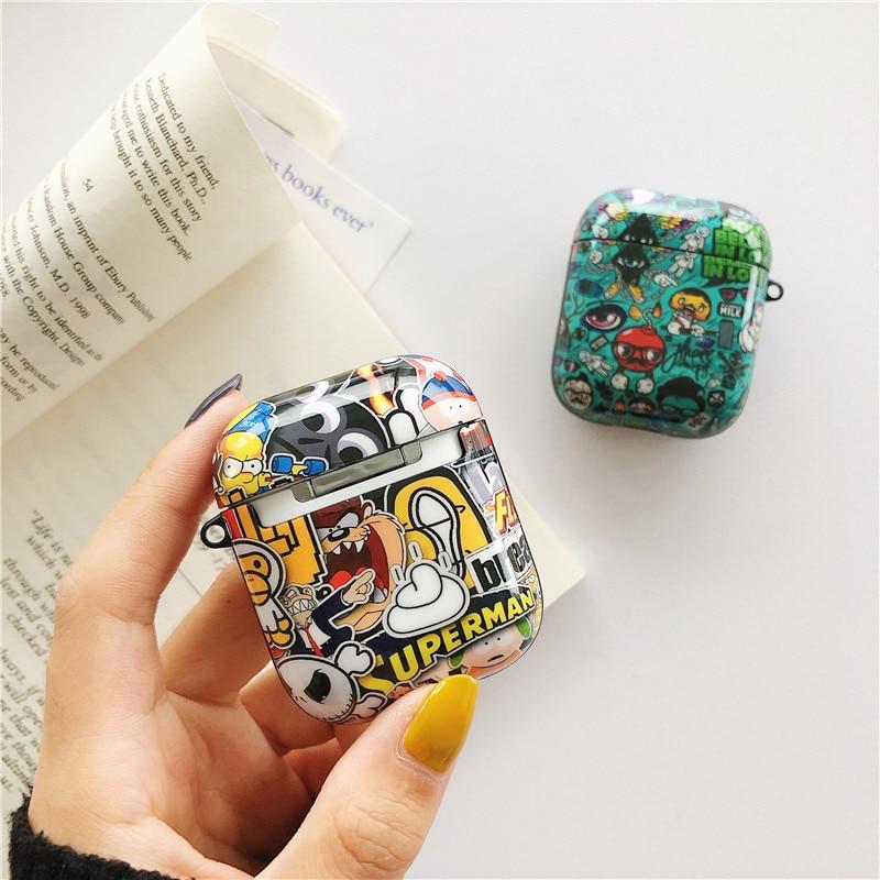 Classic Graffiti Stickers AirPods Case Shock Proof Cover