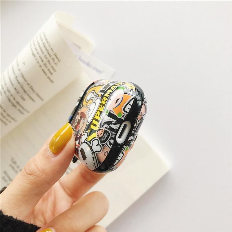 Classic Graffiti Stickers AirPods Case Shock Proof Cover