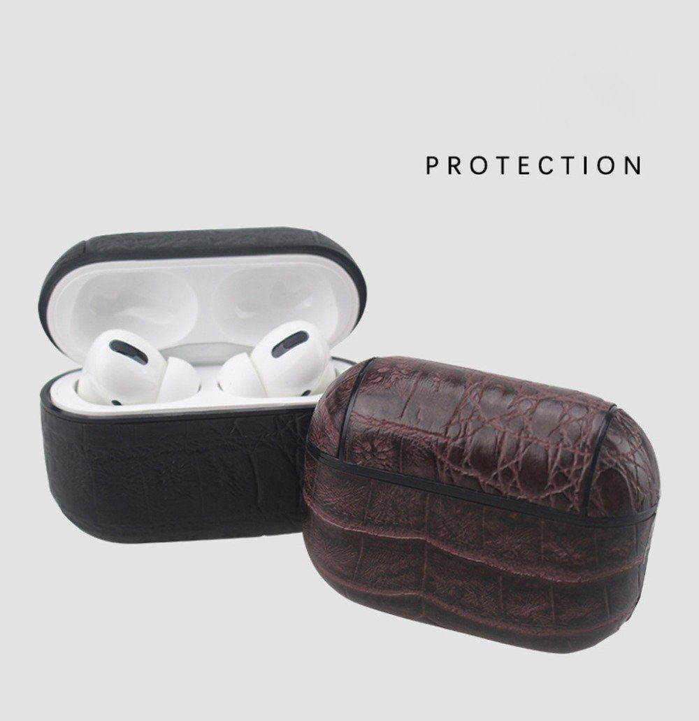 Alligator Vegan Leather AirPods Pro Case Shock Proof Cover