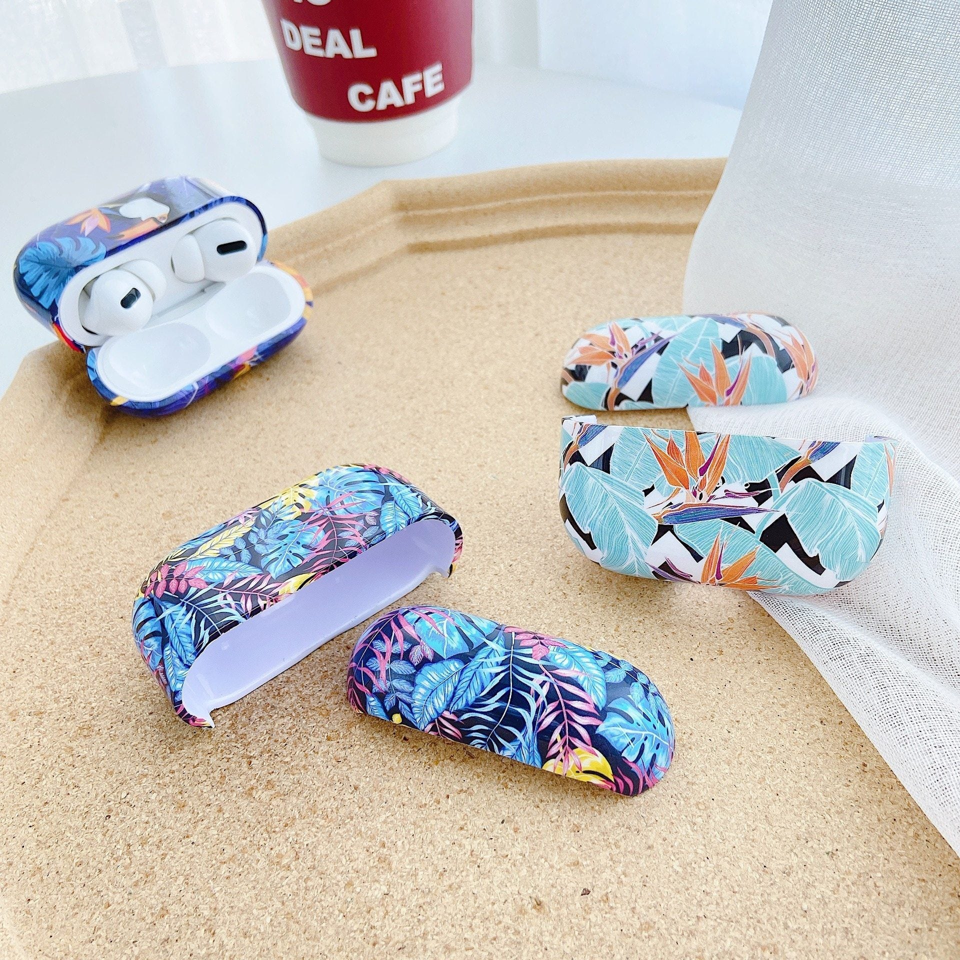 Tropical Flowers TPU | Plastic AirPods Pro Case Shock Proof Cover