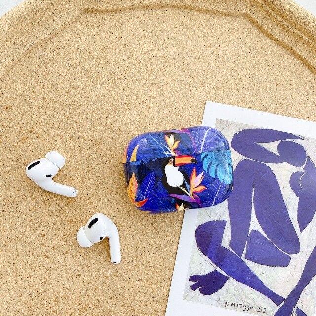 Tropical Flowers TPU | Plastic AirPods Pro Case Shock Proof Cover