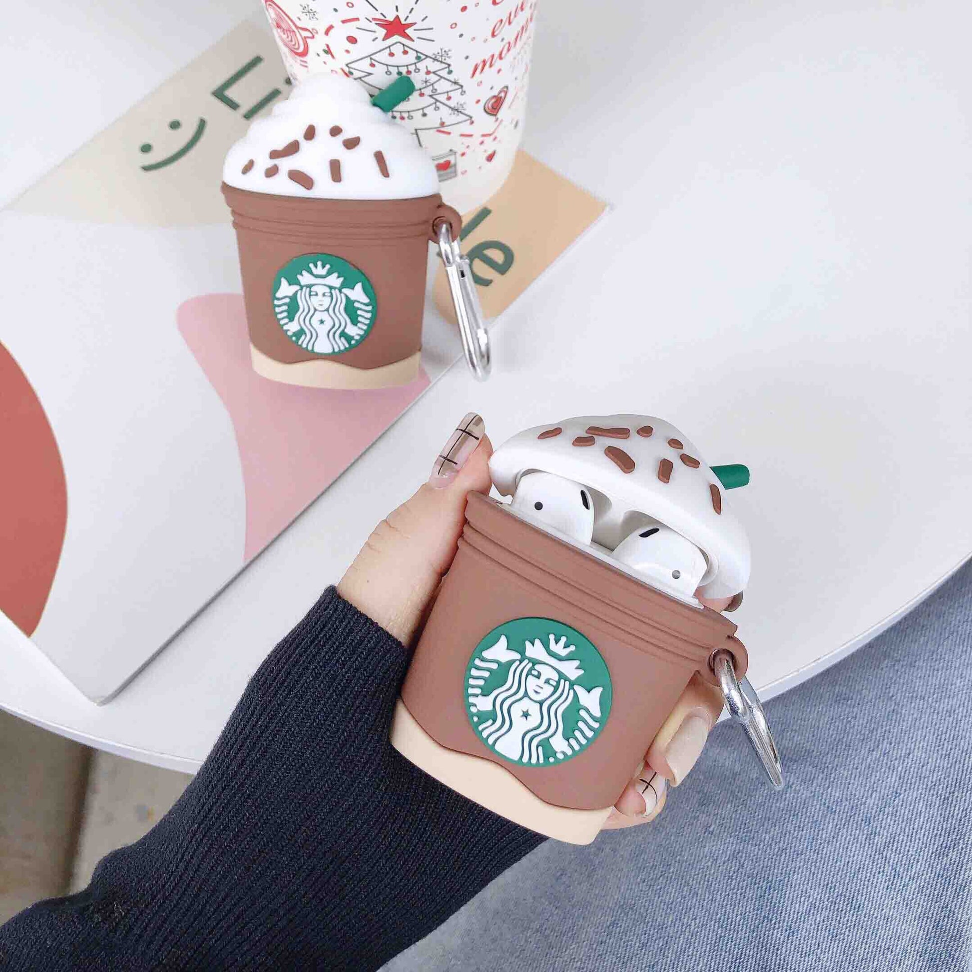 Starbucks Iced Chocolate Frappuccino Premium AirPods Case Shock Proof Cover