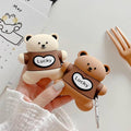 Cute Lucky Teddy Bear AirPods Case Shock Proof Cover