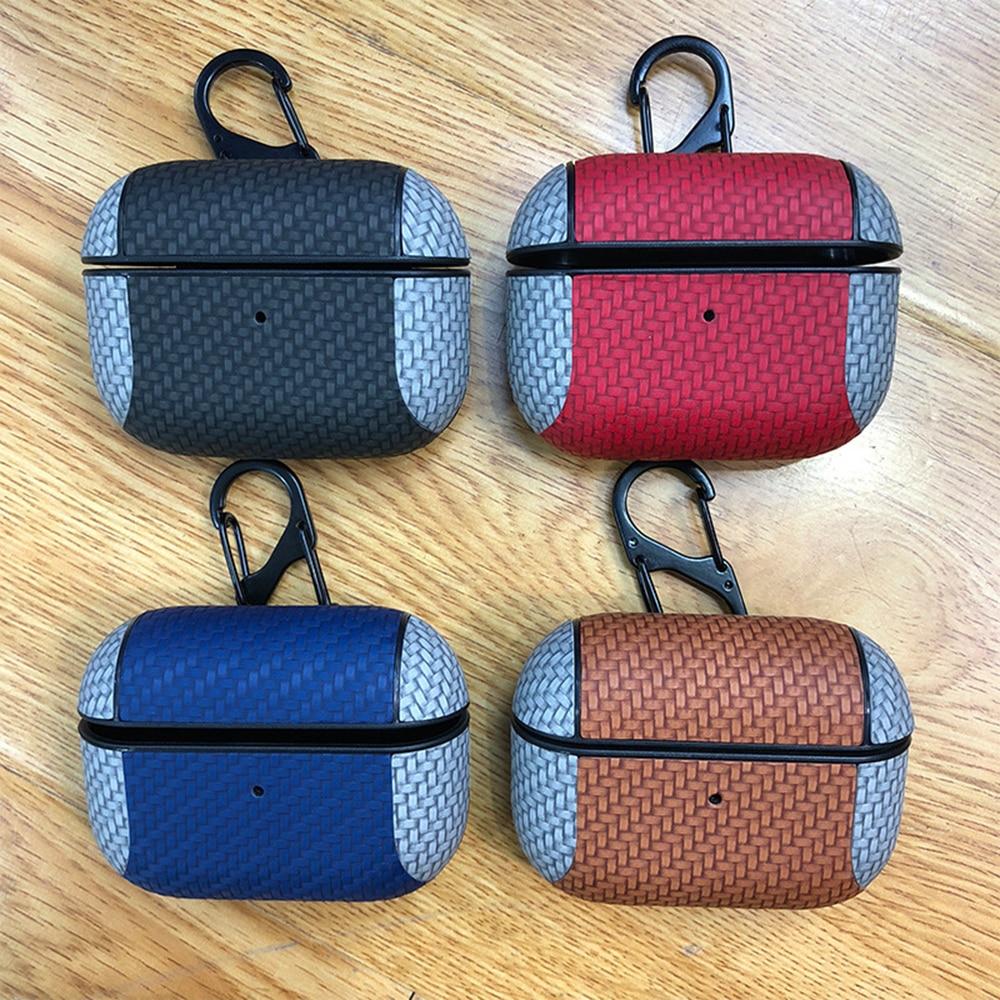 Two Tone Vegan Woven Leather AirPods Pro Case Shock Proof Cover