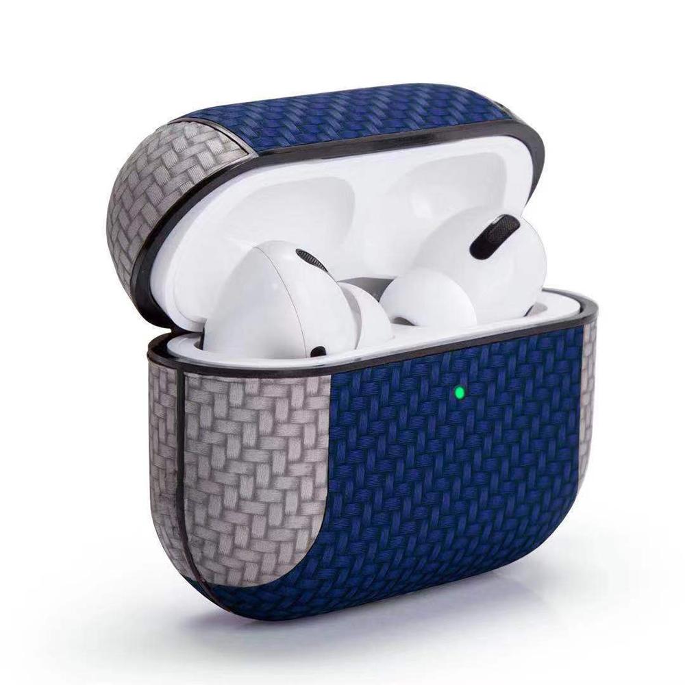 Two Tone Vegan Woven Leather AirPods Pro Case Shock Proof Cover