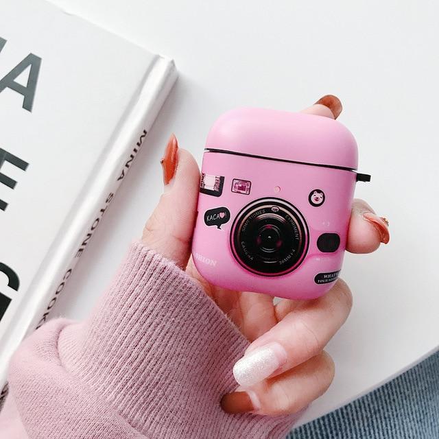 Cute Camera AirPods Case Shock Proof Cover