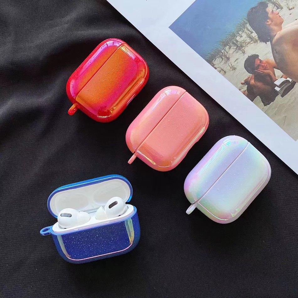 Solid Sparkle Silicone AirPods Pro Case Shock Proof Cover