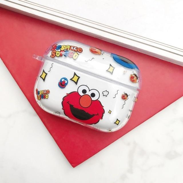 Sesame Street 'Elmo' Clear Acrylic AirPods Pro Case Shock Proof Cover