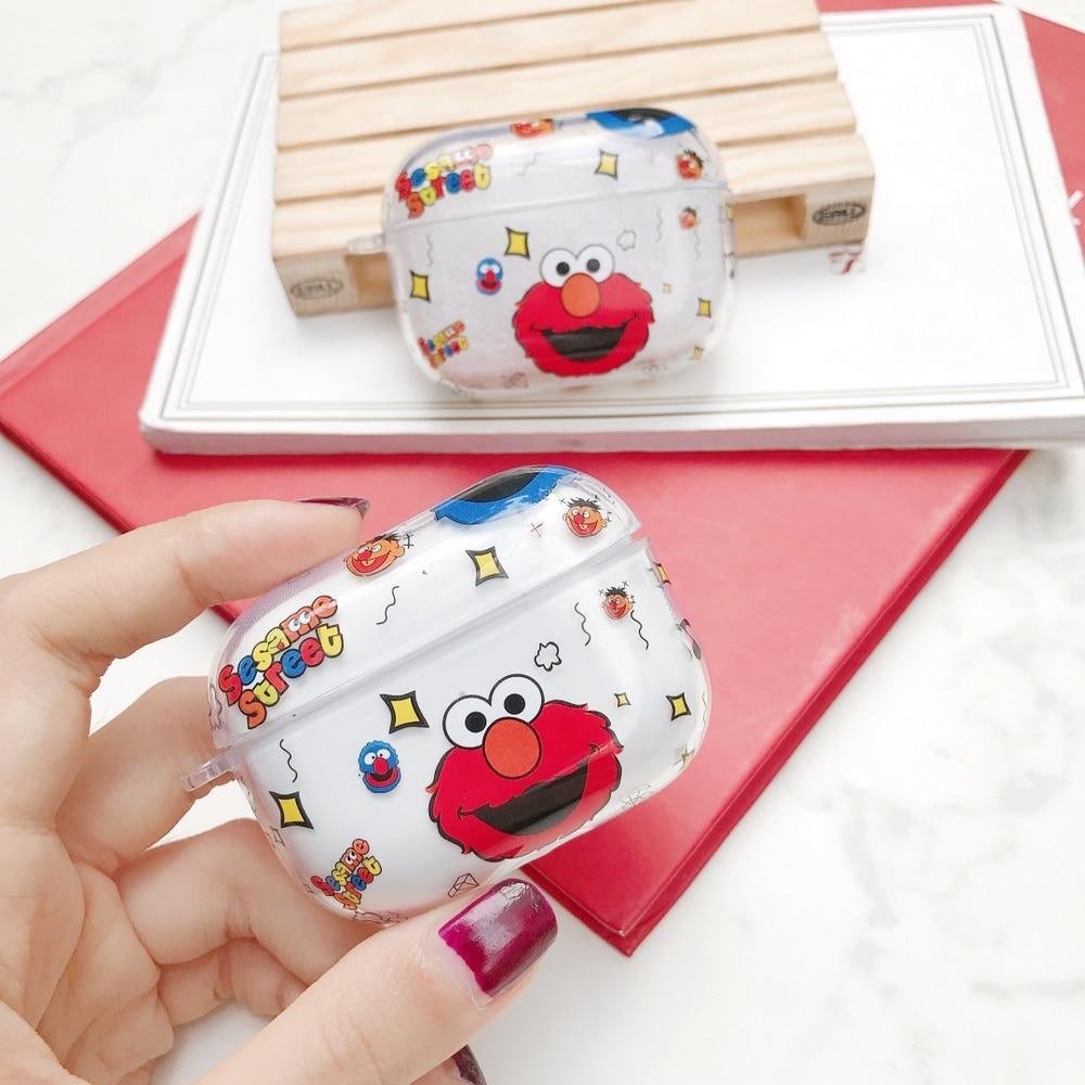 Sesame Street 'Elmo' Clear Acrylic AirPods Pro Case Shock Proof Cover