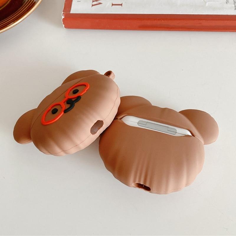 Cute Teddy with Glasses Premium AirPods Pro Case Shock Proof Cover