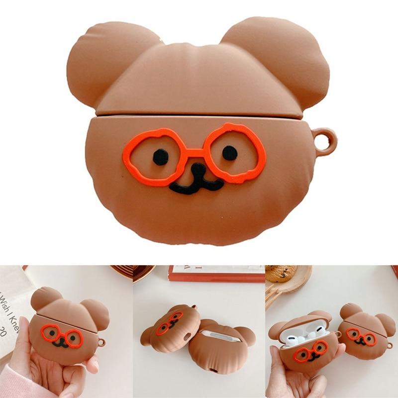 Cute Teddy with Glasses Premium AirPods Pro Case Shock Proof Cover