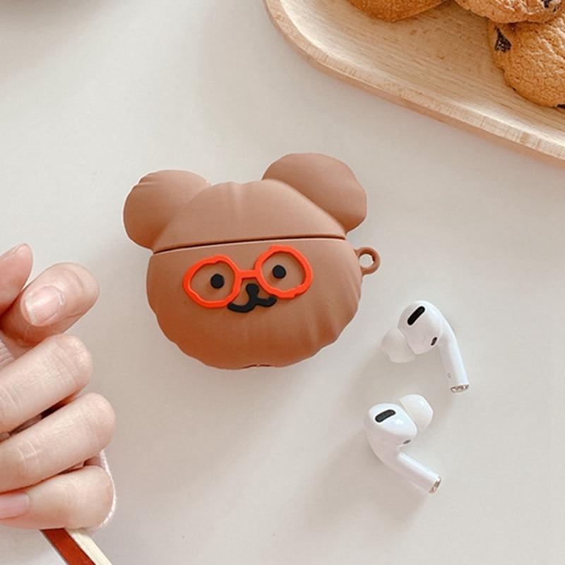 Cute Teddy with Glasses Premium AirPods Pro Case Shock Proof Cover