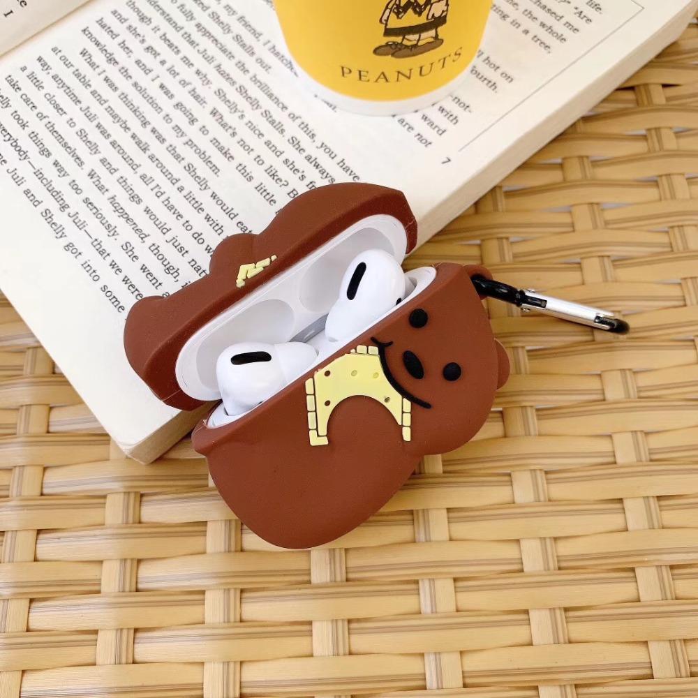 Cute Teddy 'Eating a Cracker' Premium AirPods Pro Case Shock Proof Cover