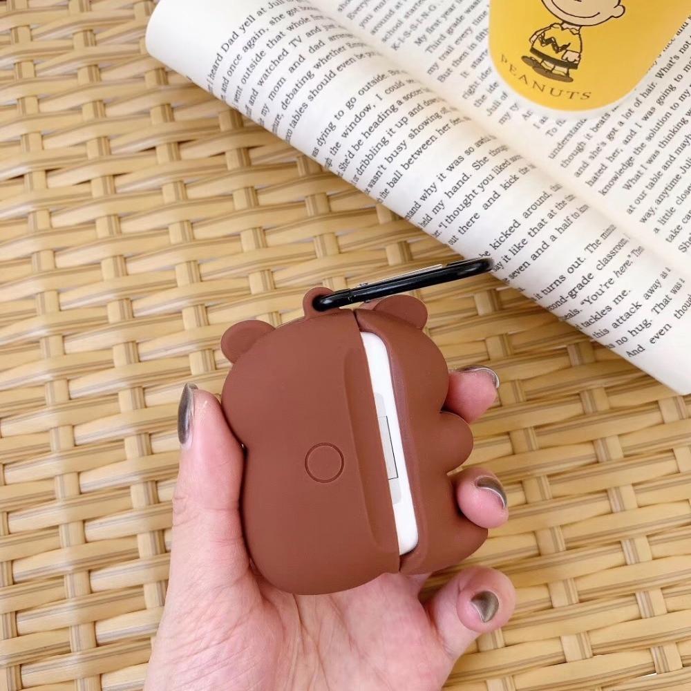 Cute Teddy 'Eating a Cracker' Premium AirPods Pro Case Shock Proof Cover