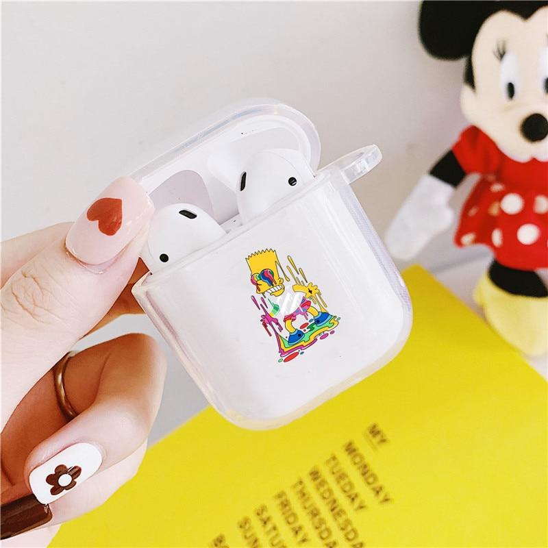 The Simpsons 'Deadpool Bart | Homer Got Beer' Clear Acrylic AirPods Case Shock Proof Cover