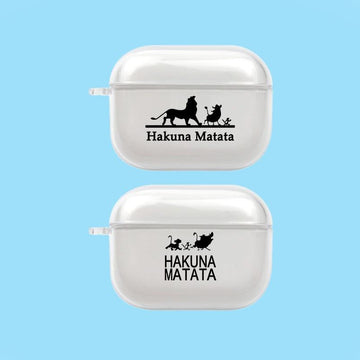 Lion King 'Hakuna Matata' Clear Acrylic AirPods Pro Case Shock Proof Cover