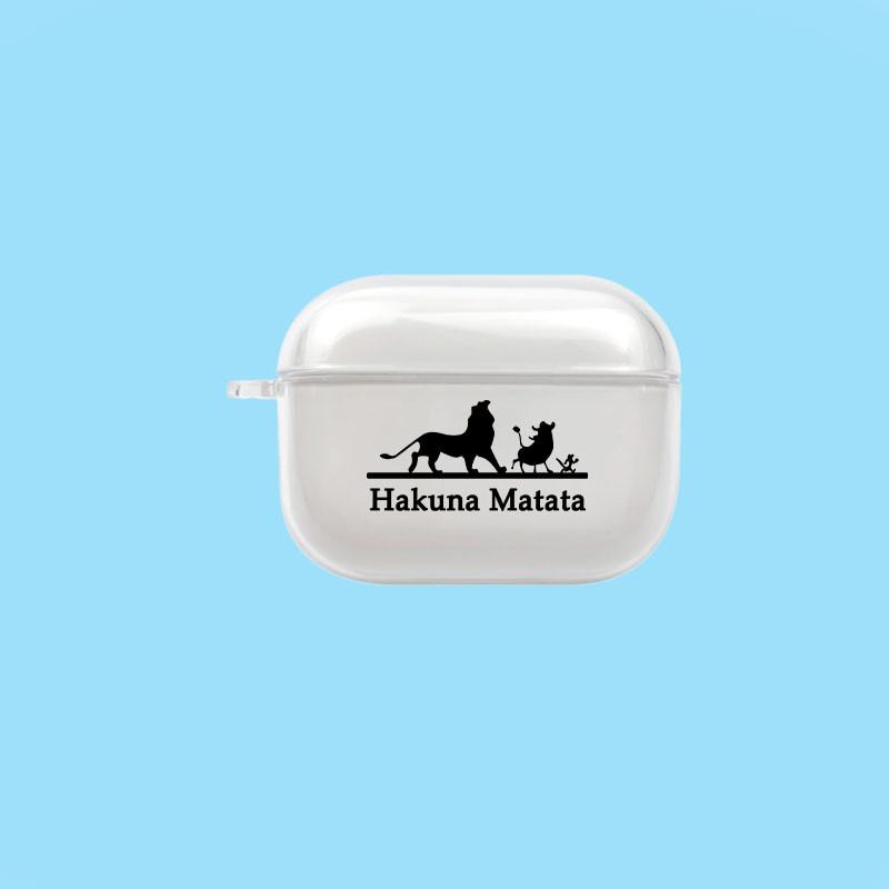 Lion King 'Hakuna Matata' Clear Acrylic AirPods Pro Case Shock Proof Cover