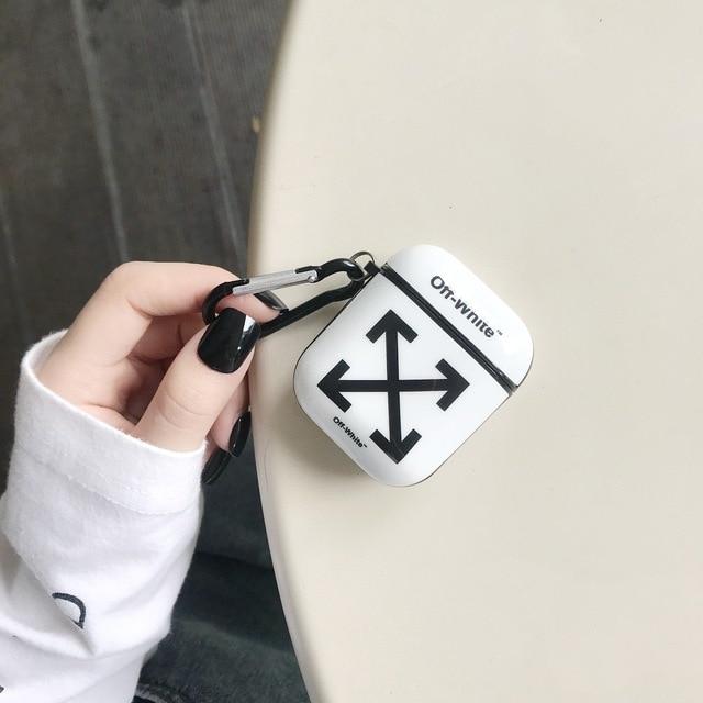 Off White 'Rounded' AirPods Case Shock Proof Cover