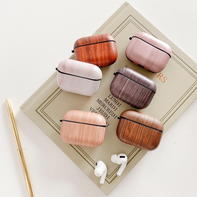 Wood Grain Plastic | TPU AirPods Pro Case Shock Proof Cover