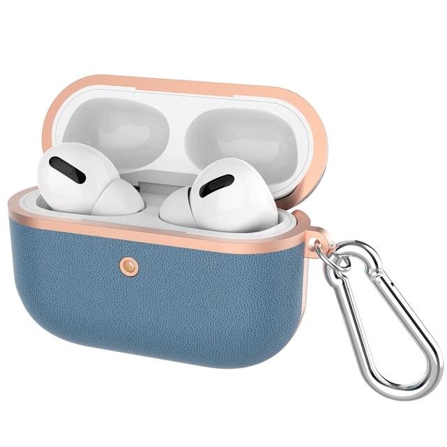 Soft TPU | Plastic and Vegan Leather AirPods Pro Case Shock Proof Cover