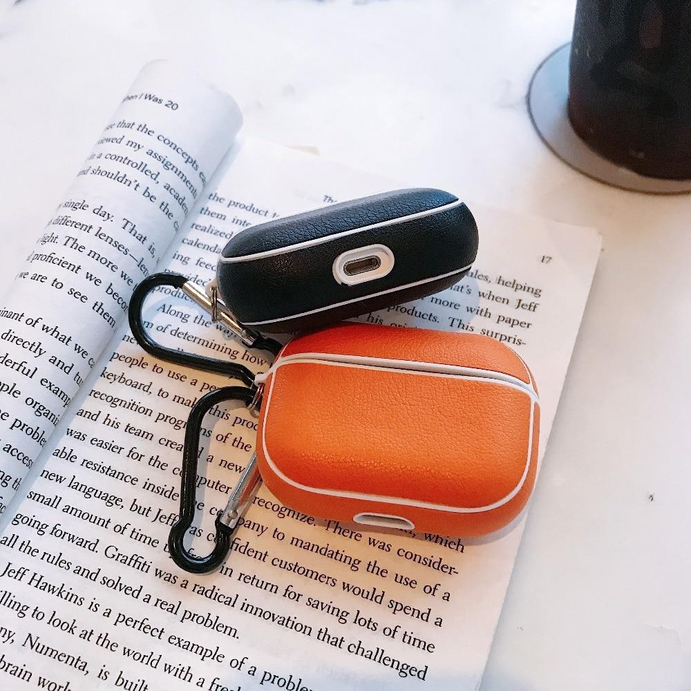 Retro Vegan Leather AirPods Pro Case Shock Proof Cover