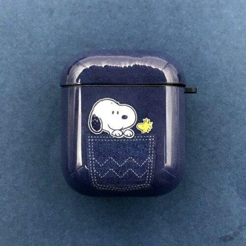 Charlie Brown 'Snoopy in Denim' AirPods Case Shock Proof Cover