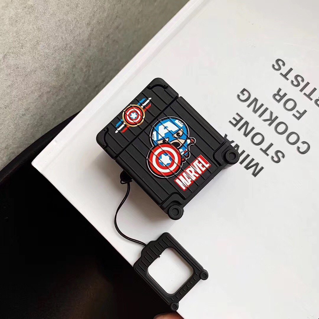 Captain America 'Suitcase' Premium AirPods Case Shock Proof Cover