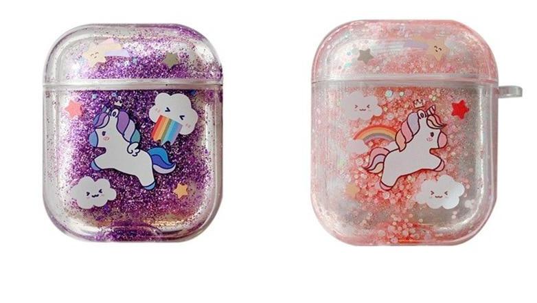 Glitter Liquid Quicksand Unicorn AirPods Case Shock Proof Cover